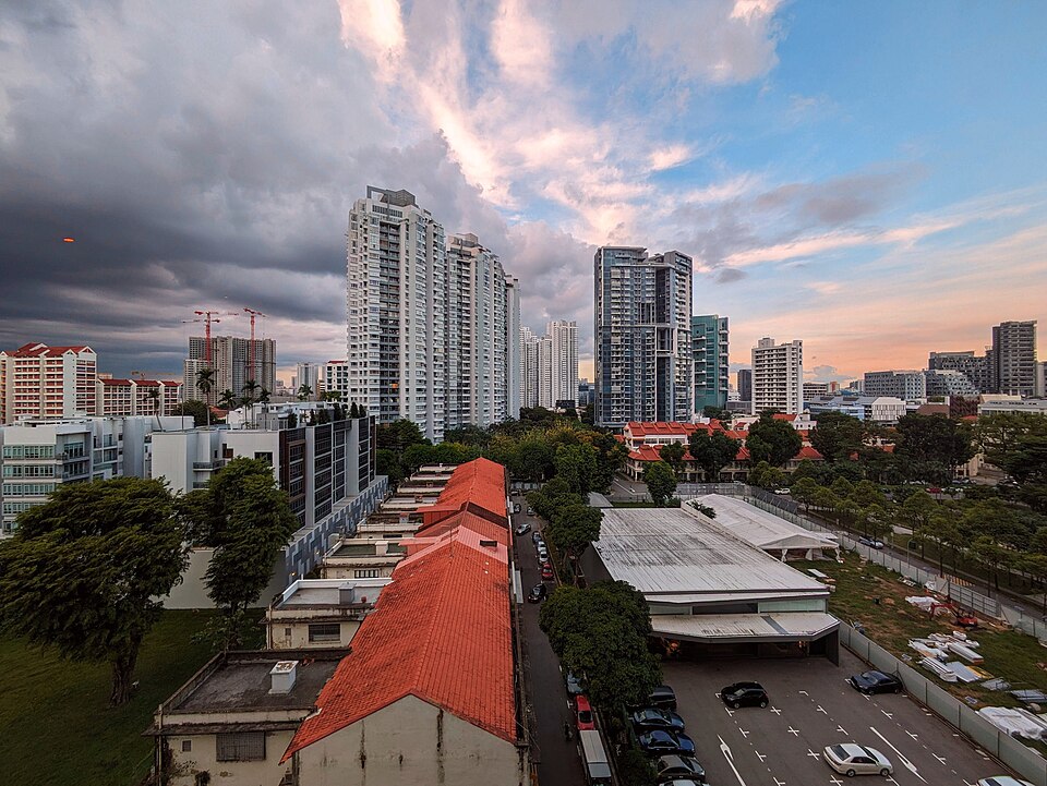 Kerrisdale on the left and Sturdee Residences on the right, photographed in 2024